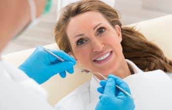 woman during the dentist checkup