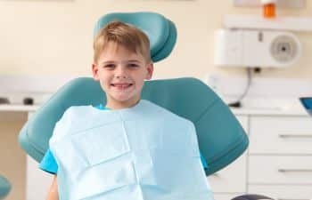 boy on the dentist chair