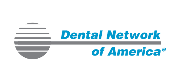 Dental Network of America logo featuring a stylized circular design and blue text.